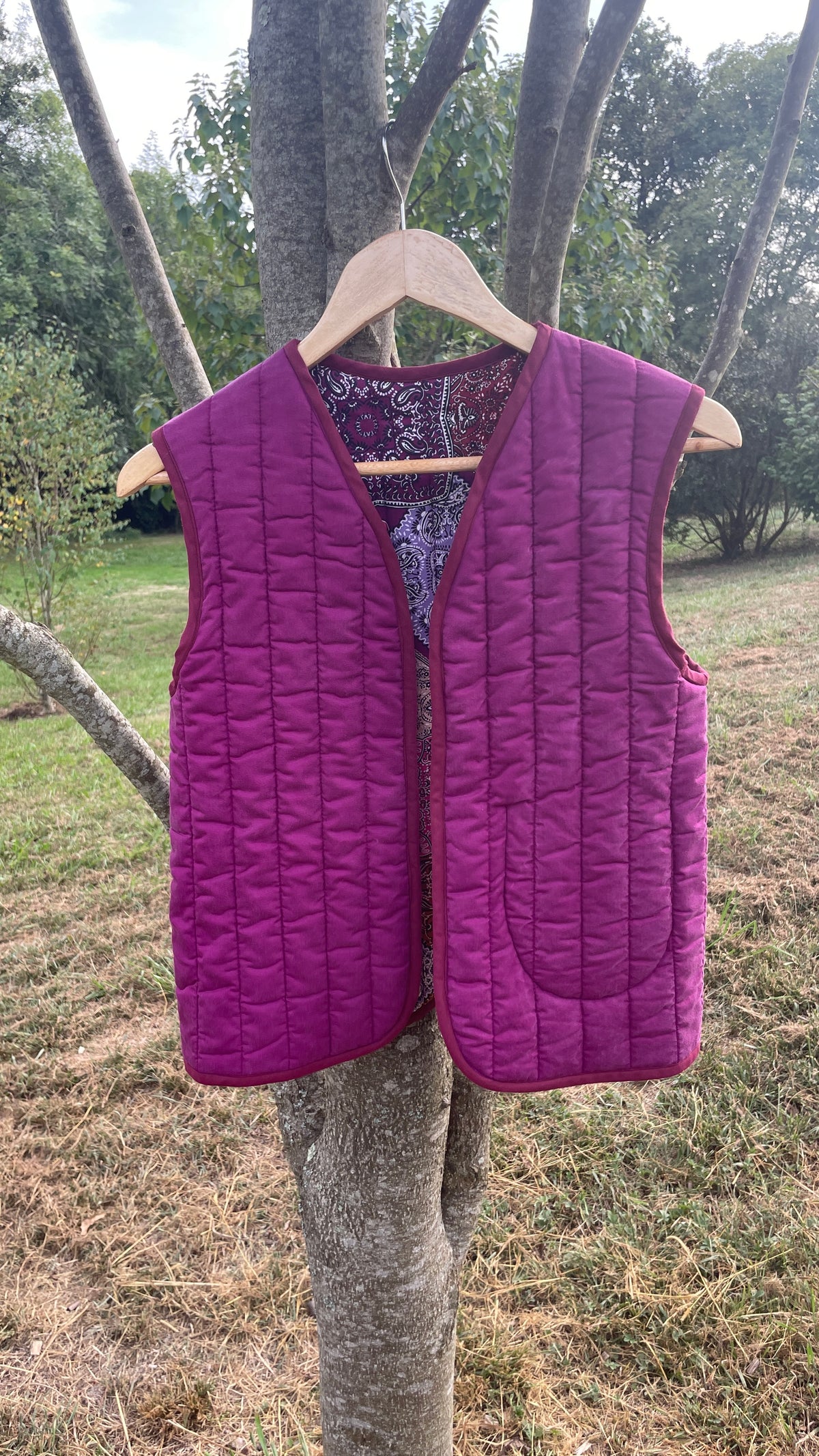 Gilet réversible Lilas