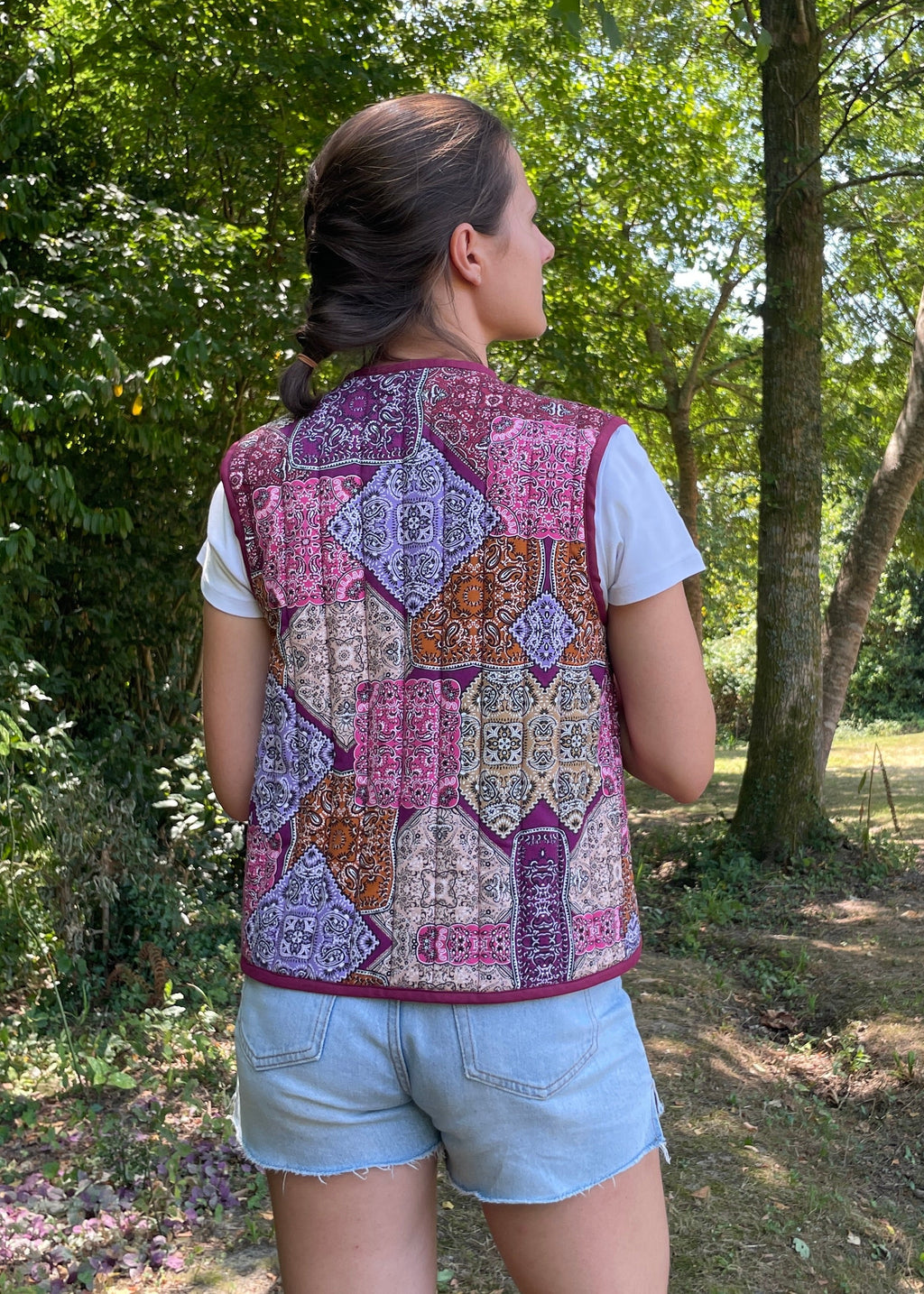 Gilet réversible Lilas