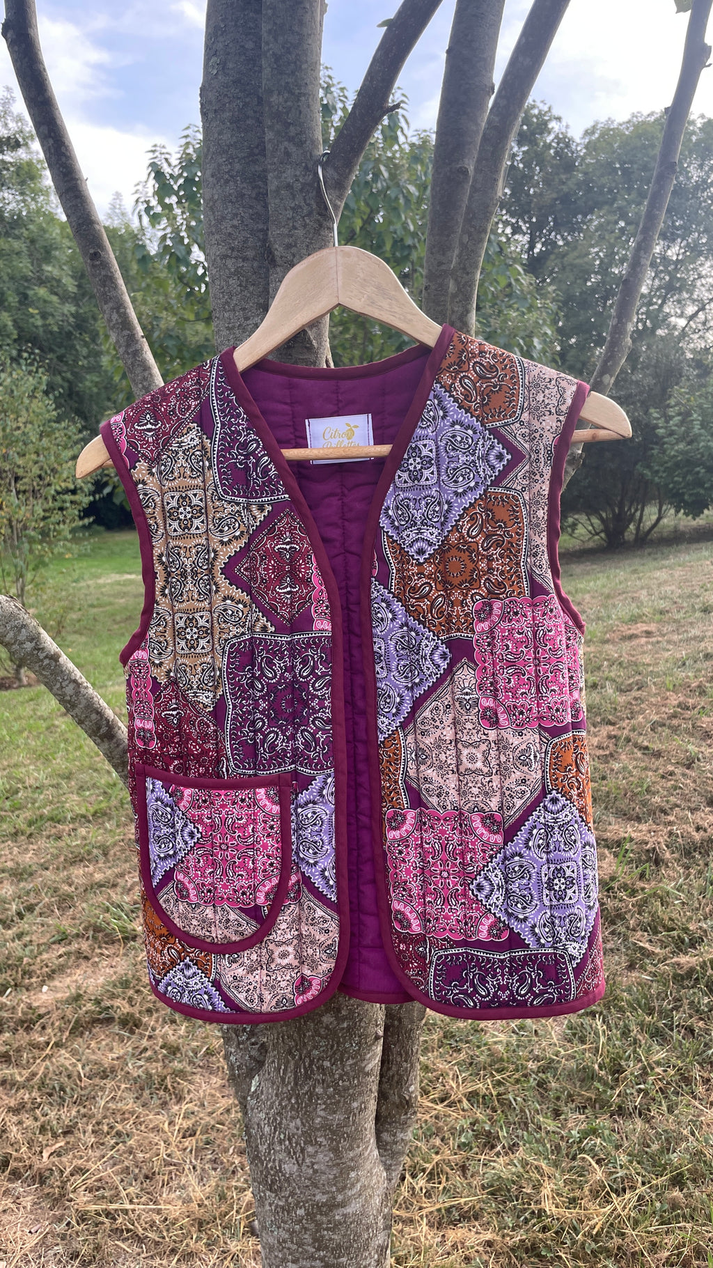 Gilet réversible Lilas