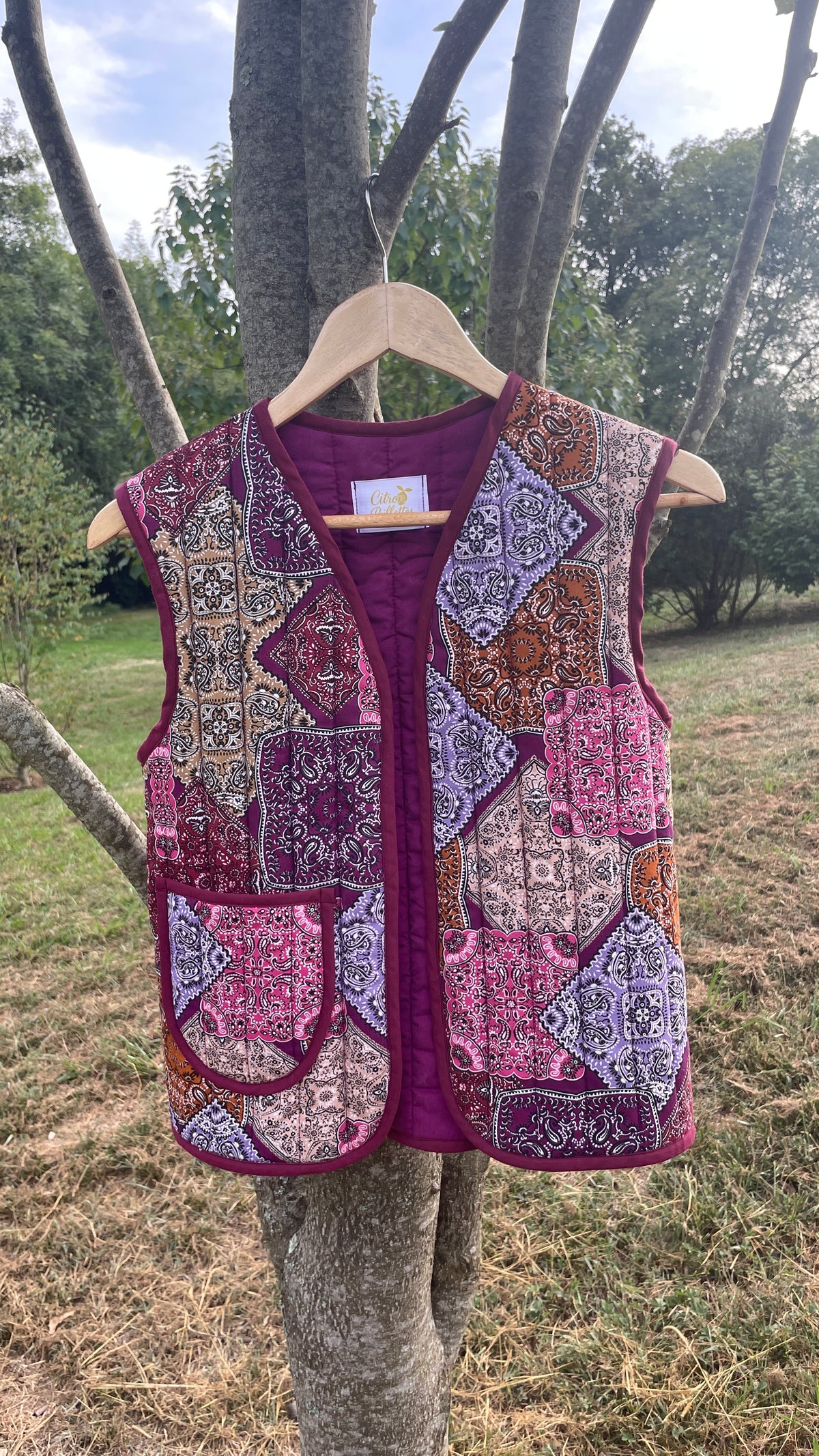 Gilet réversible Lilas