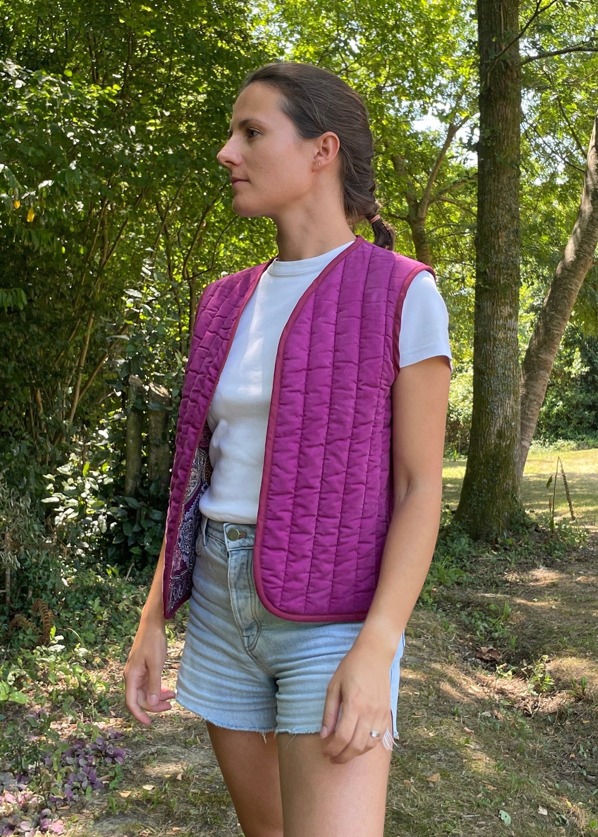 Gilet réversible Lilas